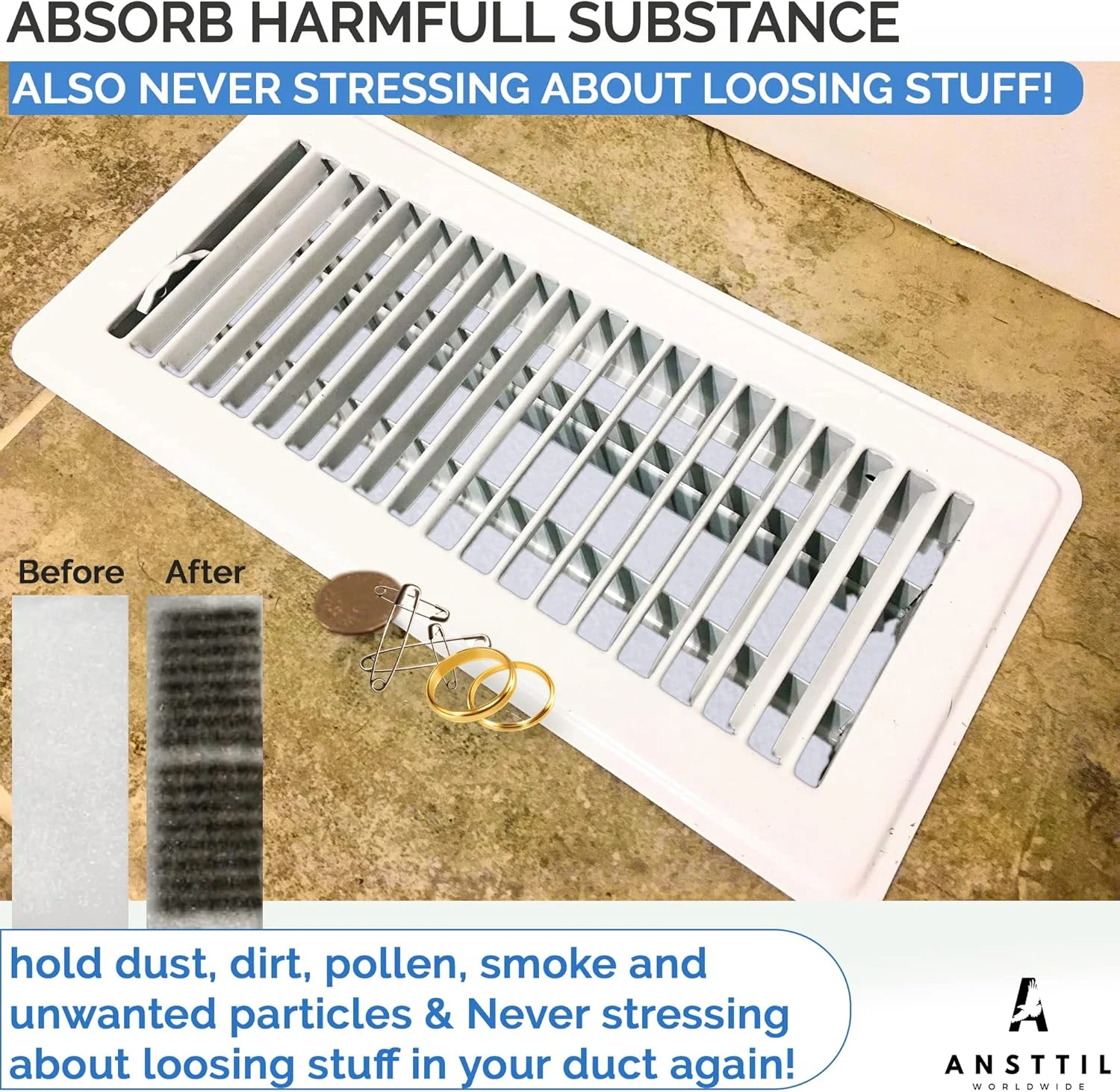 فیلتر دریچه هوا برای بخاری و کولر گازی - بسته ممتاز 25 عددی، سایز 10x4 اینچ، ضخامت 2 میلی متر، واحد رجیستر تهویه هوا با بار الکترواستاتیک برای جذب گرد و غبار، دود، گرده، مواد آلرژی زا، مناسب برای پخش کننده اسانس روغنی و خوشبو کننده هوا، پوشش کانال فیلتر دریچه هوا برای بخاری و کولر گازی - بسته ممتاز 25 عددی، سایز 10x4 اینچ، ضخامت 2 میلی متر، واحد رجیستر تهویه هوا با بار الکترواستاتیک برای جذب گرد و غبار، دود، گرده، مواد آلرژی زا، مناسب برای پخش کننده اسانس روغنی و خوشبو کننده هوا، پوشش کانال