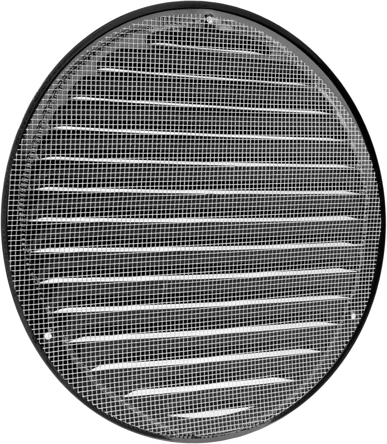 دریچه هواکش سقفی 8 اینچی مشکی Vent Systems - دریچه گرد هوا - پوشش توری - دارای توری حشرات - دریچه های HVAC برای حمام، دفتر کار خانگی، آشپزخانه - بسته 2 عددی