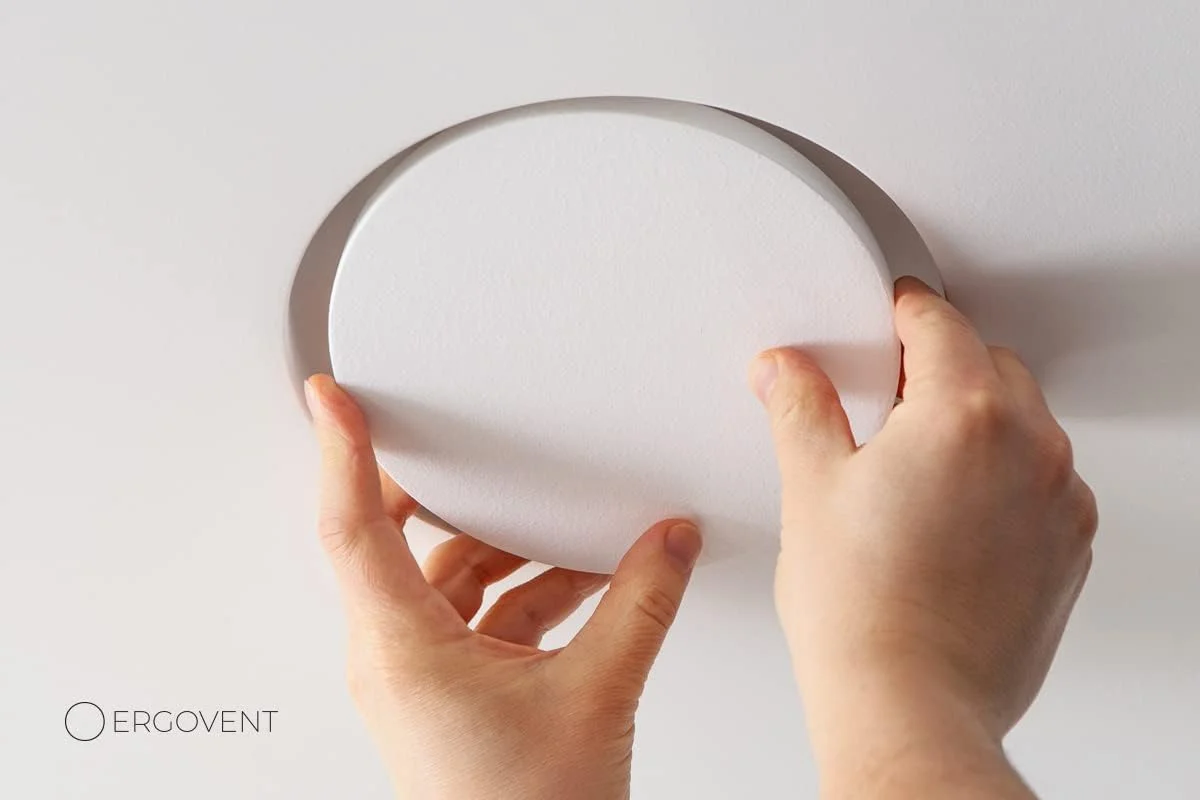 دریچه تهویه هوا - پخش کننده هوای بدون قاب گچی برای سقف کناف، پخش کننده هوای گرد سقفی، مناسب برای حمام، آشپزخانه، گاراژ، اتاق نشیمن، پوشش تهویه، ورودی یا خروجی هوا، (125 میلی متر)