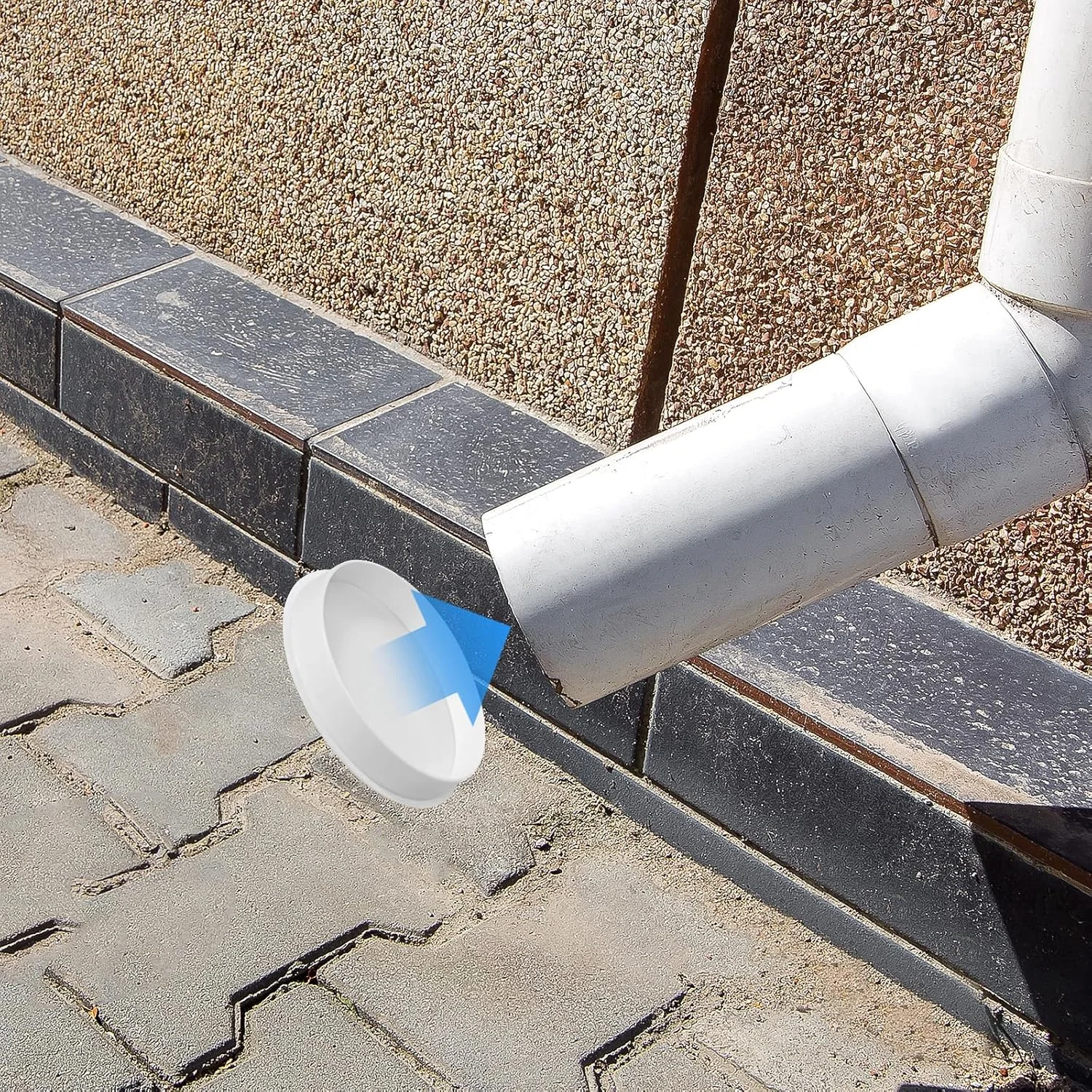 بسته 4 عددی پوشش لوله تهویه فنری، درپوش پی وی سی 110 میلی متری، درپوش لوله برای آستین، درپوش لوله برای لوله های زهکشی، لوله های فاضلاب، لوله های تخلیه (سفید)