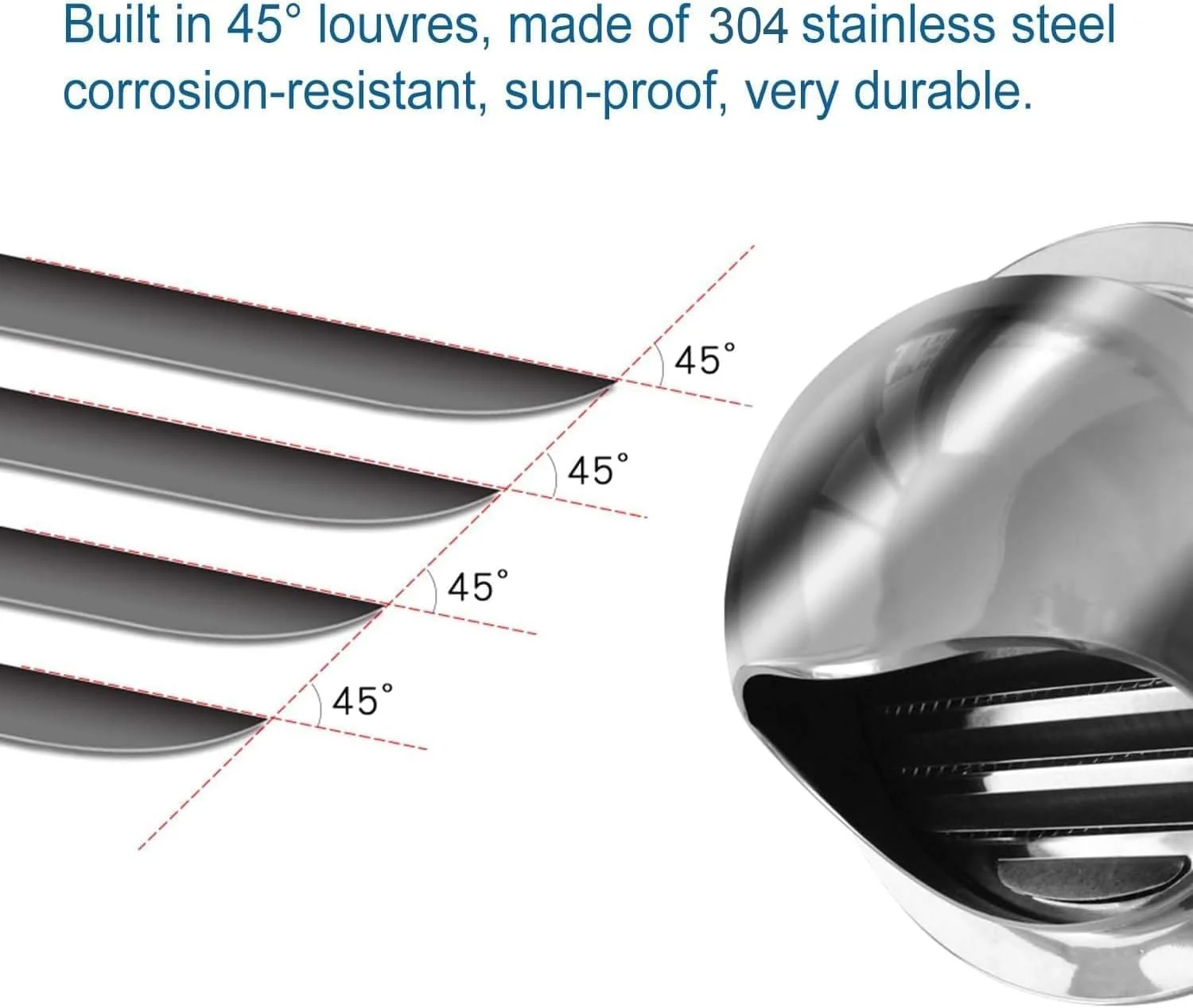 دریچه تهویه خشک کن یلاژوی 4 اینچی، بسته 2 عددی خروجی دیواری گرد استیل ضد زنگ و دریچه زیرشیروانی برای سیستم های HVAC - دریچه هوا بادوام دریچه تهویه خشک کن یلاژوی 4 اینچی، بسته 2 عددی خروجی دیواری گرد استیل ضد زنگ و دریچه زیرشیروانی برای سیستم های HVAC - دریچه هوا بادوام