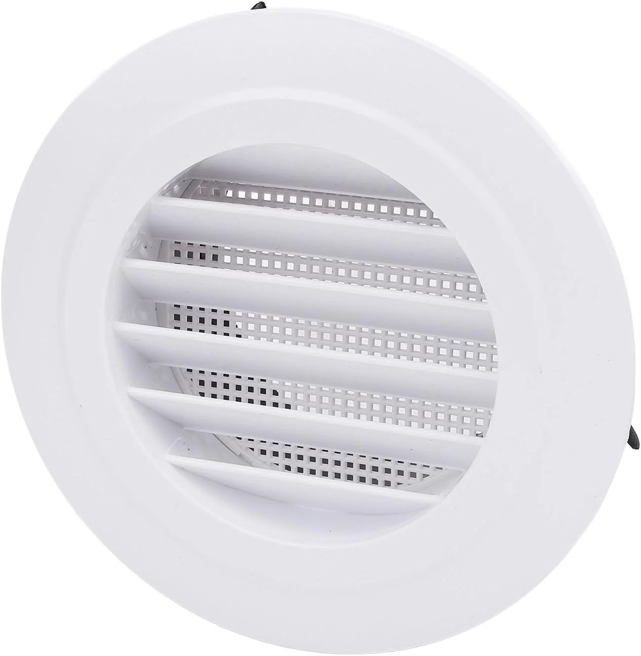دریچه گرد 100 میلی متری Wisoqu، دریچه گرد 4 اینچی ABS، دریچه خروجی هوا با پره های مایل، مقاوم در برابر آب و هوا، تمیز کردن آسان، کاربرد چند منظوره، مناسب برای حمام، دفتر