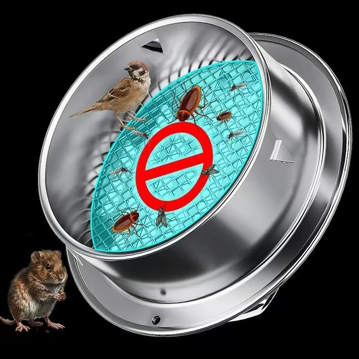 دریچه تهویه خشک کن یلاژوی 4 اینچی، بسته 2 عددی خروجی دیواری گرد استیل ضد زنگ و دریچه زیرشیروانی برای سیستم های HVAC - دریچه هوا بادوام دریچه تهویه خشک کن یلاژوی 4 اینچی، بسته 2 عددی خروجی دیواری گرد استیل ضد زنگ و دریچه زیرشیروانی برای سیستم های HVAC - دریچه هوا بادوام