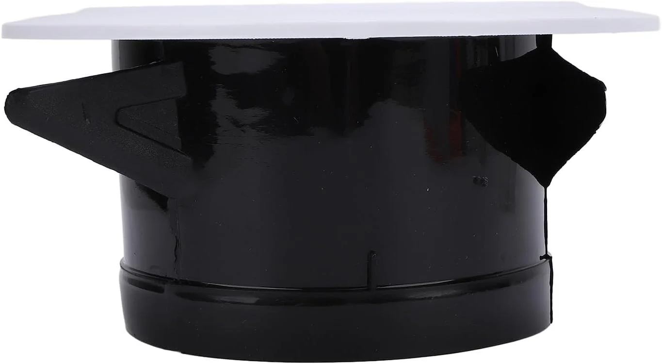 دریچه گرد 100 میلی متری Wisoqu، دریچه گرد 4 اینچی ABS، دریچه خروجی هوا با پره های مایل، مقاوم در برابر آب و هوا، تمیز کردن آسان، کاربرد چند منظوره، مناسب برای حمام، دفتر