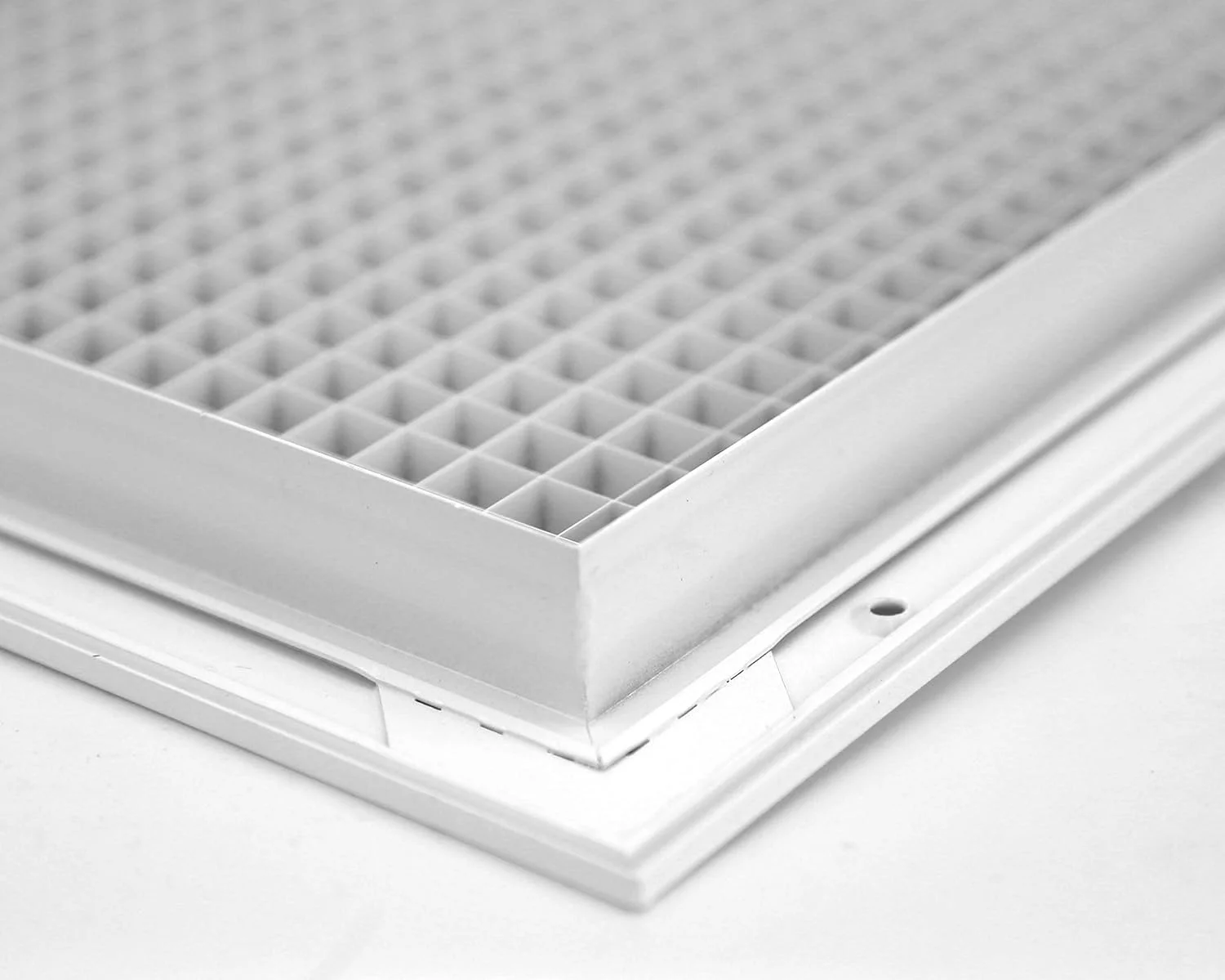 شبکه دریچه هوای برگشتی آلومینیومی 15x35 سانتی‌متر HVAC Premium - ضد زنگ - پوشش کانال تهویه - سفید [ابعاد بیرونی: 19.7x40 سانتی‌متر]