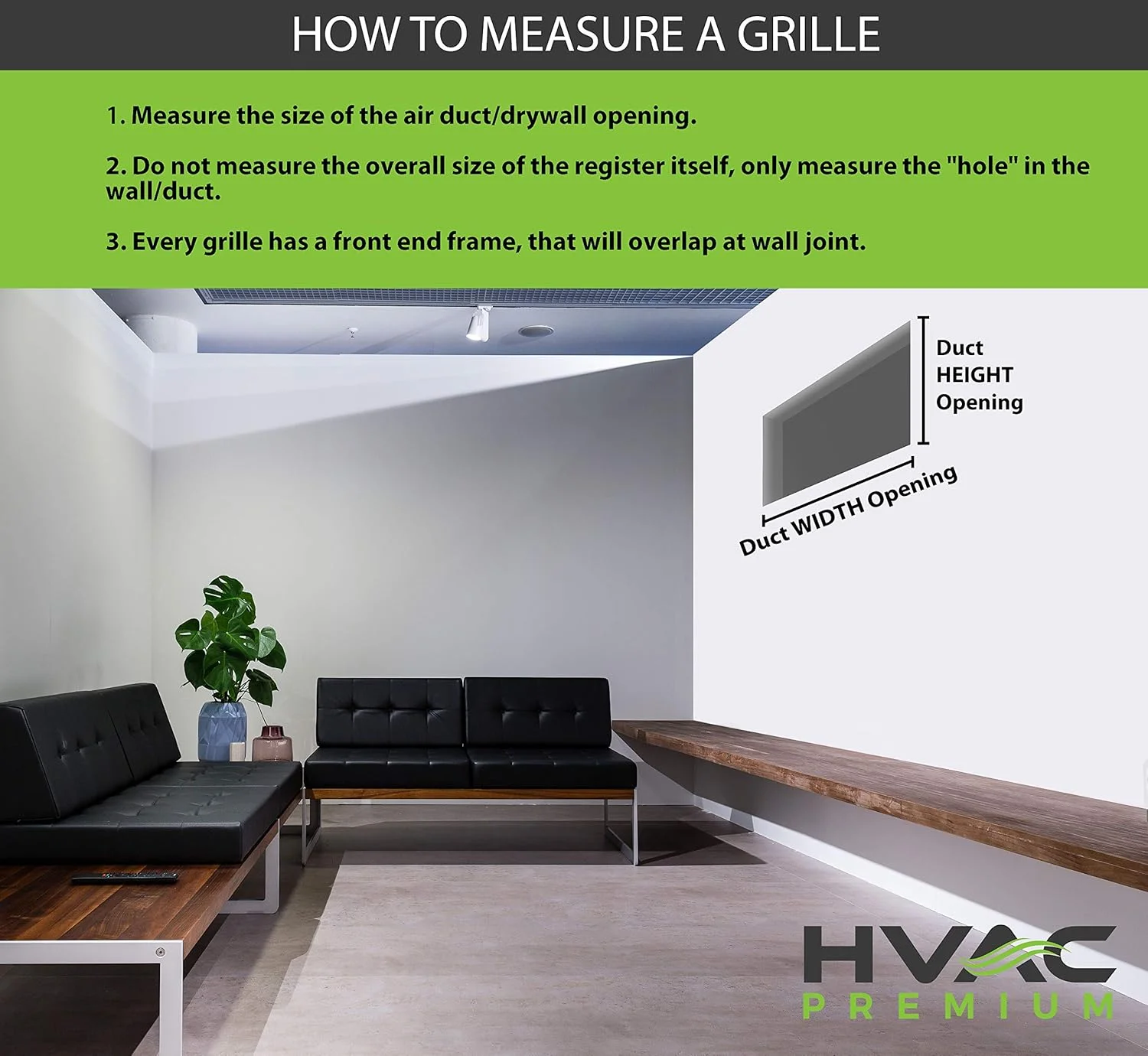 دریچه تنظیم هوا ممتاز HVAC، سایز 10" در 4" - پوشش دریچه هوا، قابل نصب روی دیوار یا سقف - دریچه مشبک - جریان هوای بالا - مشکی [ابعاد بیرونی: 11.75" عرض X 5.75" ارتفاع]