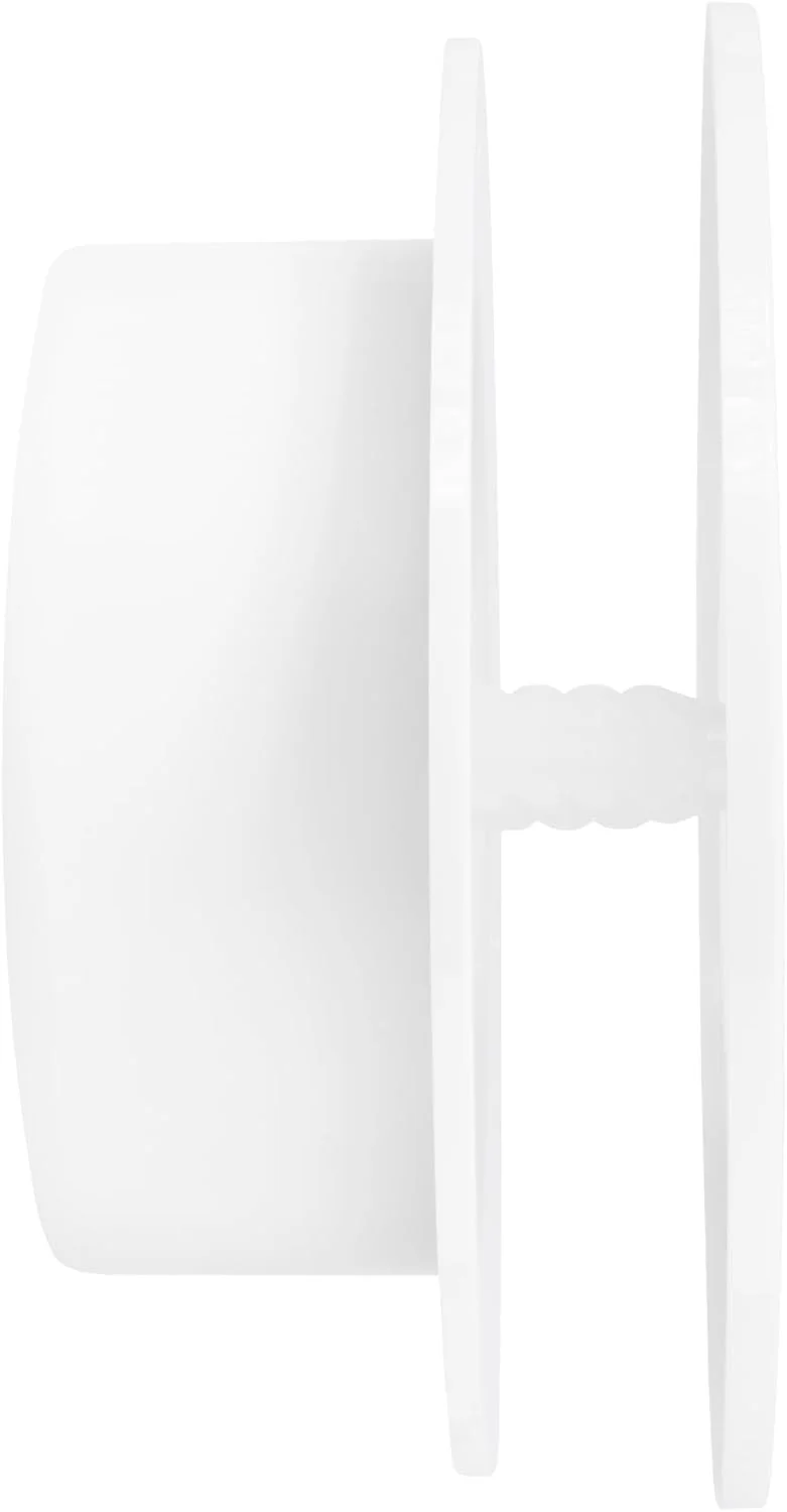 دفیوزر هوای دایره ای 5 اینچی Vent Systems - دریچه هوای قابل تنظیم پلاستیکی سفید برای سقف، دیوار، حمام، آشپزخانه، دفتر کار خانگی - سیستم تهویه اگزوز و ورودی HVAC جهانی