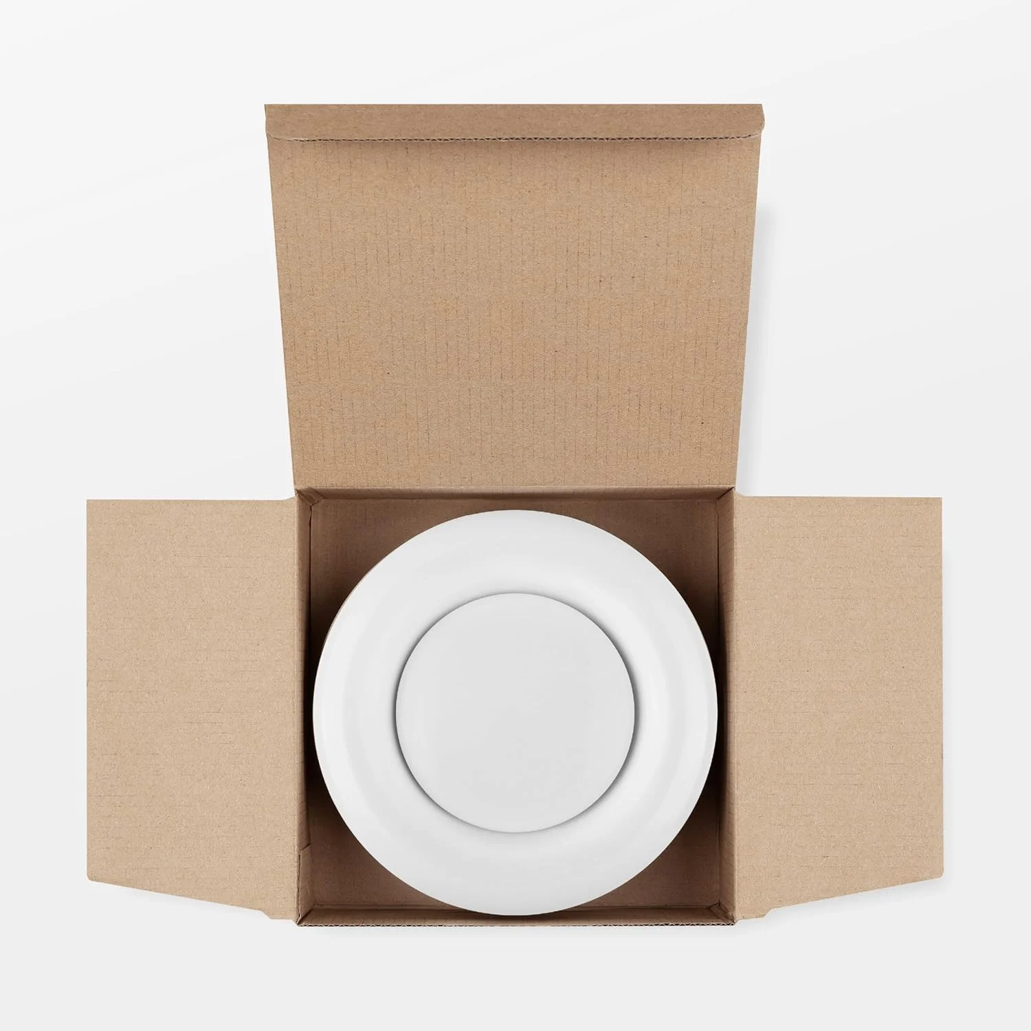 دریچه گرد تهویه هوا کالیماایرو مدل TVSA سایز 6 اینچ، دریچه هوای کوچک گرد با پخش کننده قابل تنظیم، پوشش فلزی دیواری برای حمام، آشپزخانه، گاراژ، استفاده در فضای باز و داخلی، رنگ سفید سوپر RAL 9016