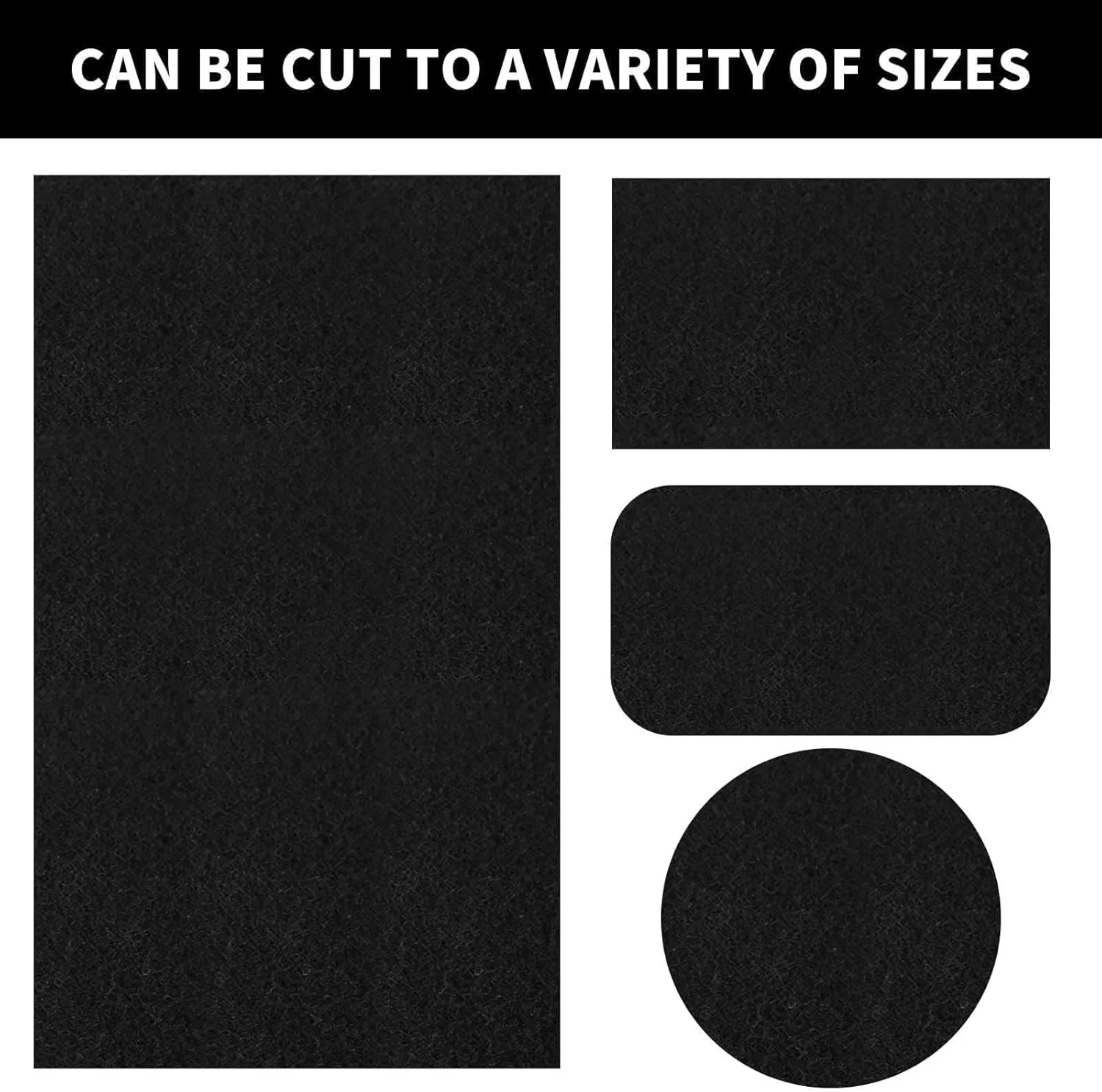 مجموعه فیلتر دریچه هوا Jaffiust مشکی، جنس کربن فعال، همراه با 158 اینچ نوار نصب برای HVAC، AC و دریچه های ورودی گرمایش، برای کاهش گرد و غبار و آلرژی (رول، 18 اینچ * 98 اینچ)