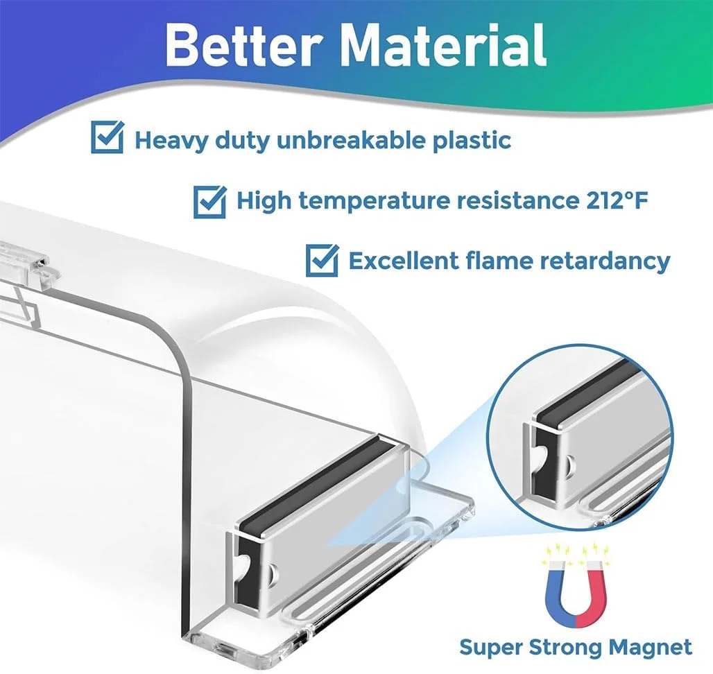 انحراف دهنده دریچه هوا گودرن، 2 عدد، قابل تنظیم، مغناطیسی، پوشش دریچه حرارتی، پلاستیک شفاف نشکن 23-39 سانتی متر با طراحی امن مغناطیسی برای پوشش دریچه های کف، دیوار و سقف