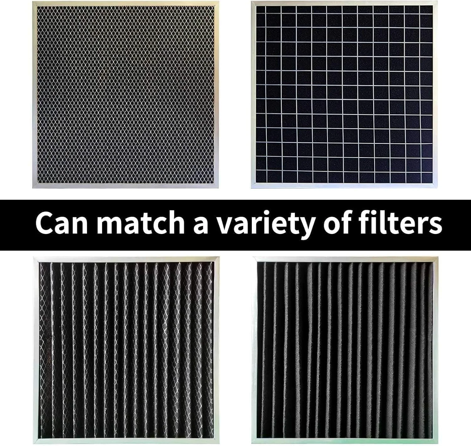 مجموعه فیلتر دریچه هوا Jaffiust مشکی، جنس کربن فعال، همراه با 158 اینچ نوار نصب برای HVAC، AC و دریچه های ورودی گرمایش، برای کاهش گرد و غبار و آلرژی (رول، 18 اینچ * 98 اینچ)