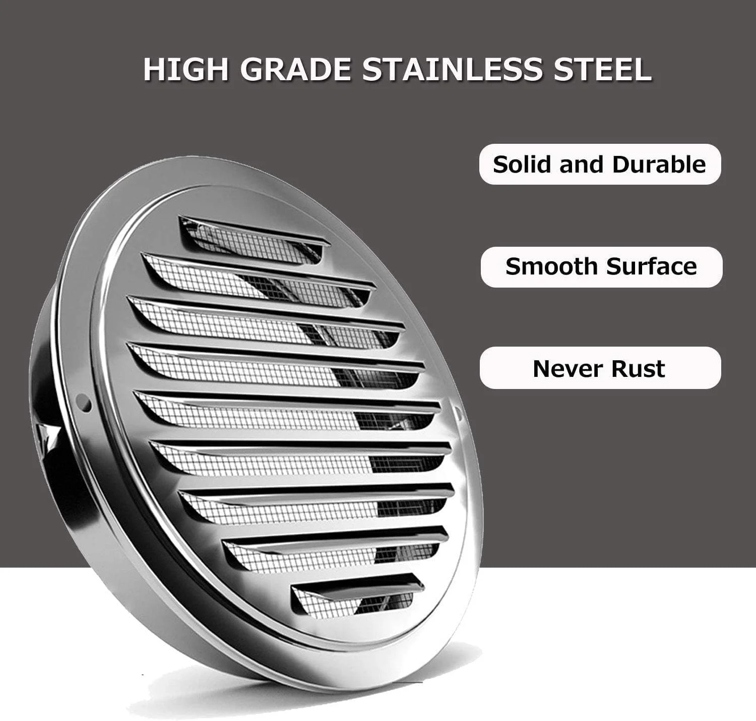 دریچه هواکش استیل Fengda با قطر 200 میلیمتر، پوشش دریچه هوا، پوشش فن اگزوز، پوشش بیرونی کانال برای بستن سوراخ فن حمام و آشپزخانه (مدل ITK20DF) دریچه هواکش استیل Fengda با قطر 200 میلیمتر، پوشش دریچه هوا، پوشش فن اگزوز، پوشش بیرونی کانال برای بستن سوراخ فن حمام و آشپزخانه (مدل ITK20DF)