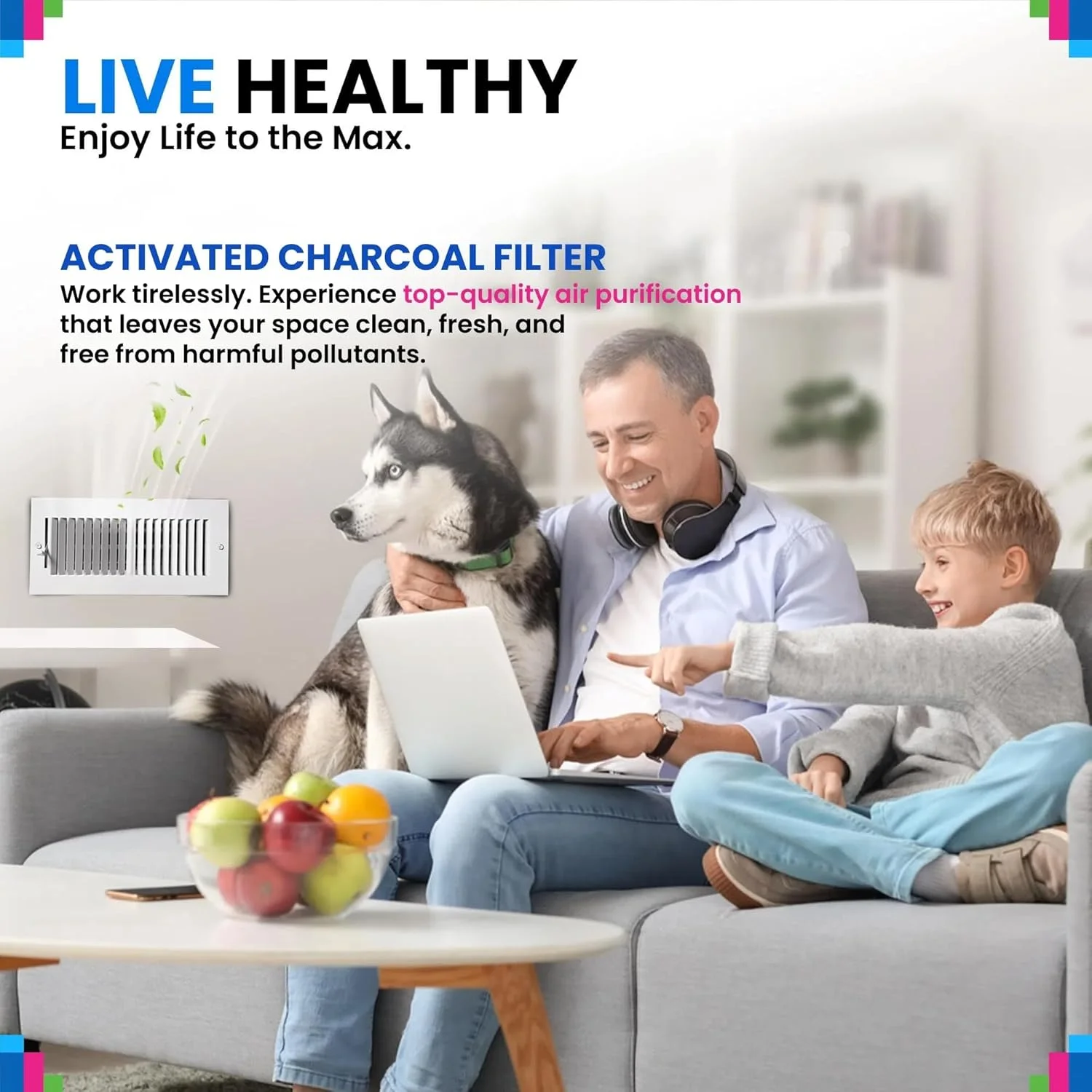 مجموعه فیلتر دریچه هوا Jaffiust مشکی، جنس کربن فعال، همراه با 158 اینچ نوار نصب برای HVAC، AC و دریچه های ورودی گرمایش، برای کاهش گرد و غبار و آلرژی (رول، 18 اینچ * 98 اینچ)