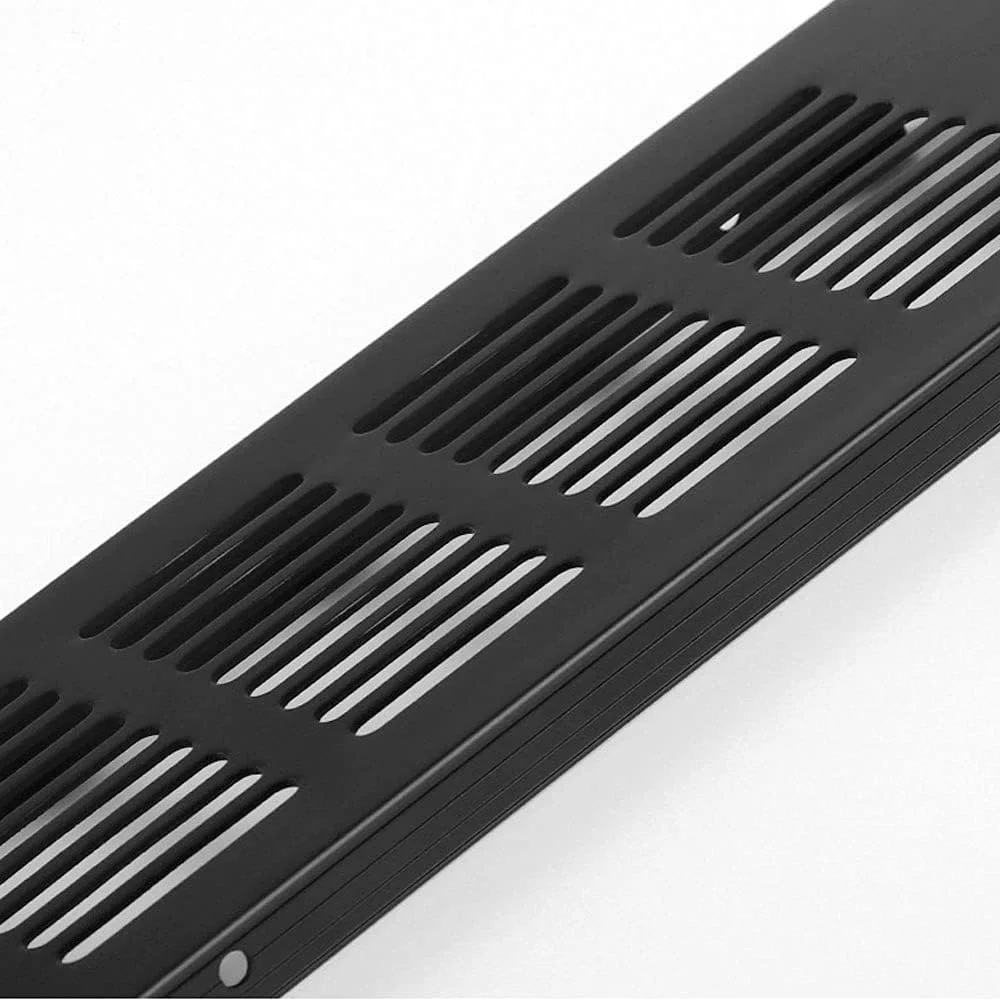 دریچه تهویه هوا Excefore، 2 عدد دریچه کابینت، دریچه یخچال، دریچه دیواری کرکره ای، مشکی، 80mm x 400mm دریچه تهویه هوا Excefore، 2 عدد دریچه کابینت، دریچه یخچال، دریچه دیواری کرکره ای، مشکی، 80mm x 400mm