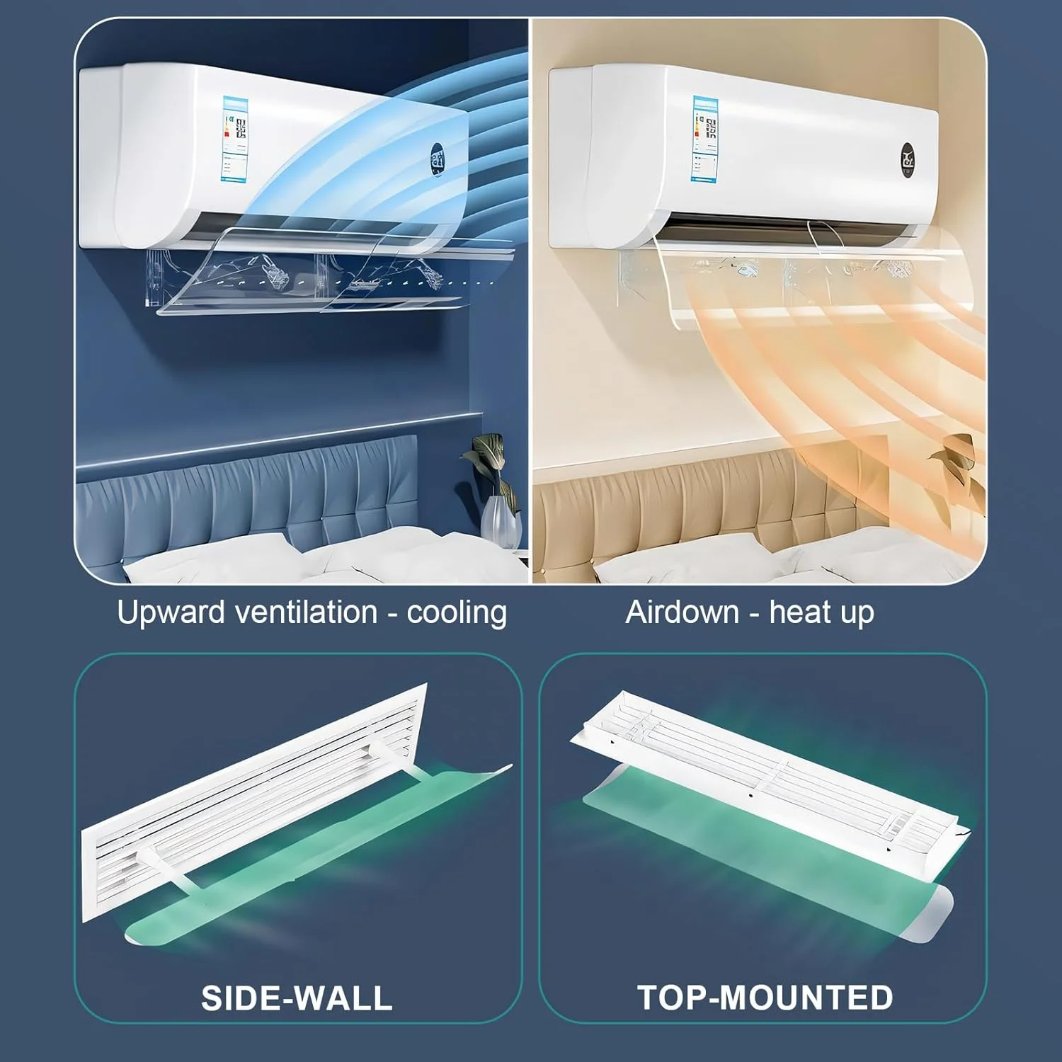 منحرف کننده کولر گازی اسپلیت هوژا، منحرف کننده جریان هوای کولر گازی مرکزی، بافل ضد باد تاشو و قابل تنظیم، محافظ باد جهانی هوای سرد، بافل توری خروجی هوا، ضد وزش مستقیم منحرف کننده کولر گازی اسپلیت هوژا، منحرف کننده جریان هوای کولر گازی مرکزی، بافل ضد باد تاشو و قابل تنظیم، محافظ باد جهانی هوای سرد، بافل توری خروجی هوا، ضد وزش مستقیم