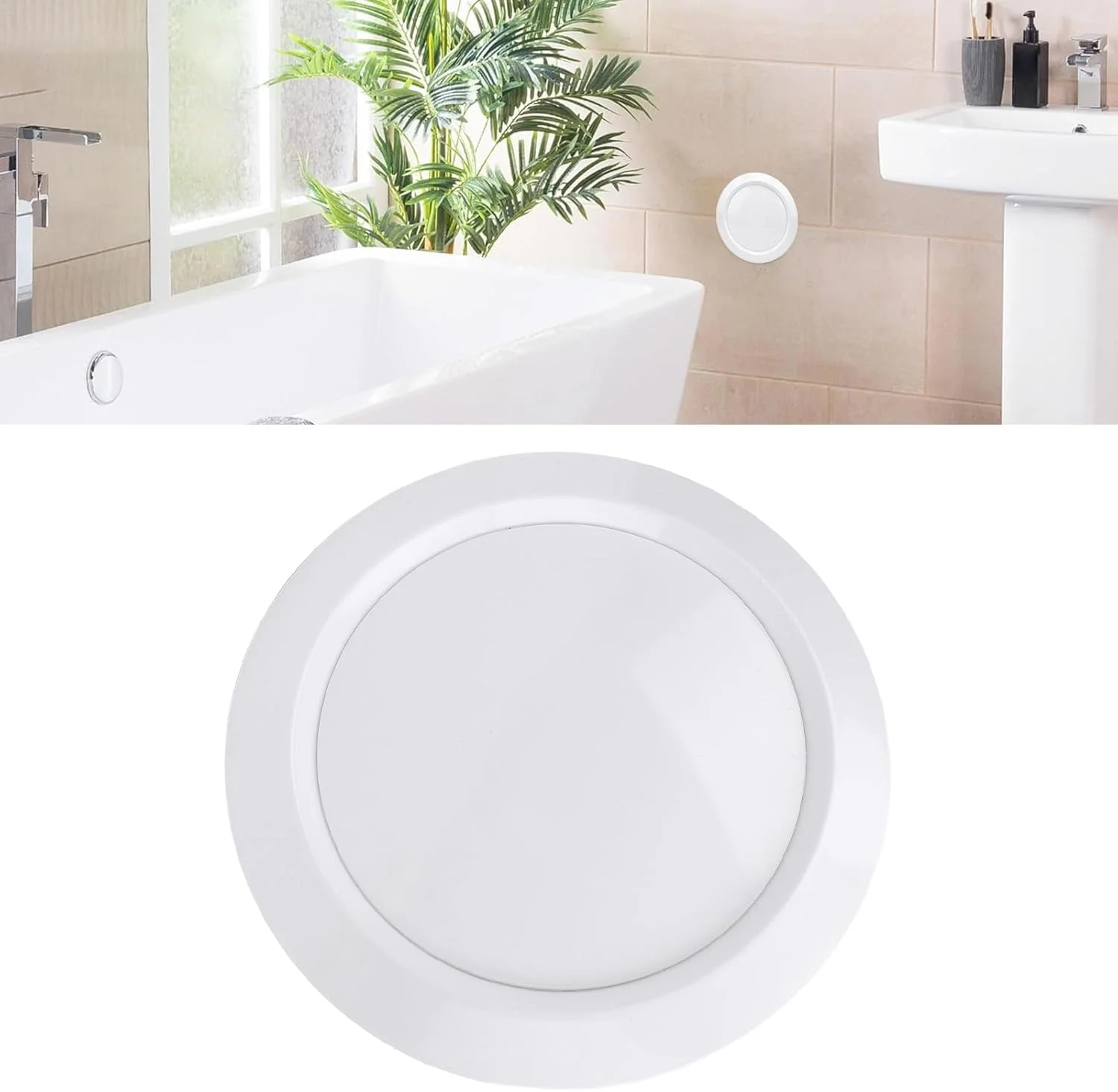 دریچه گرد قابل تنظیم 8 اینچی Gernie، پوشش ABS دیواری سقفی با توری محافظ، پخش کننده دریچه گرد سقفی لوور برای حمام، آشپزخانه، نصب دریچه زیر شیروانی، دفتر، خانه