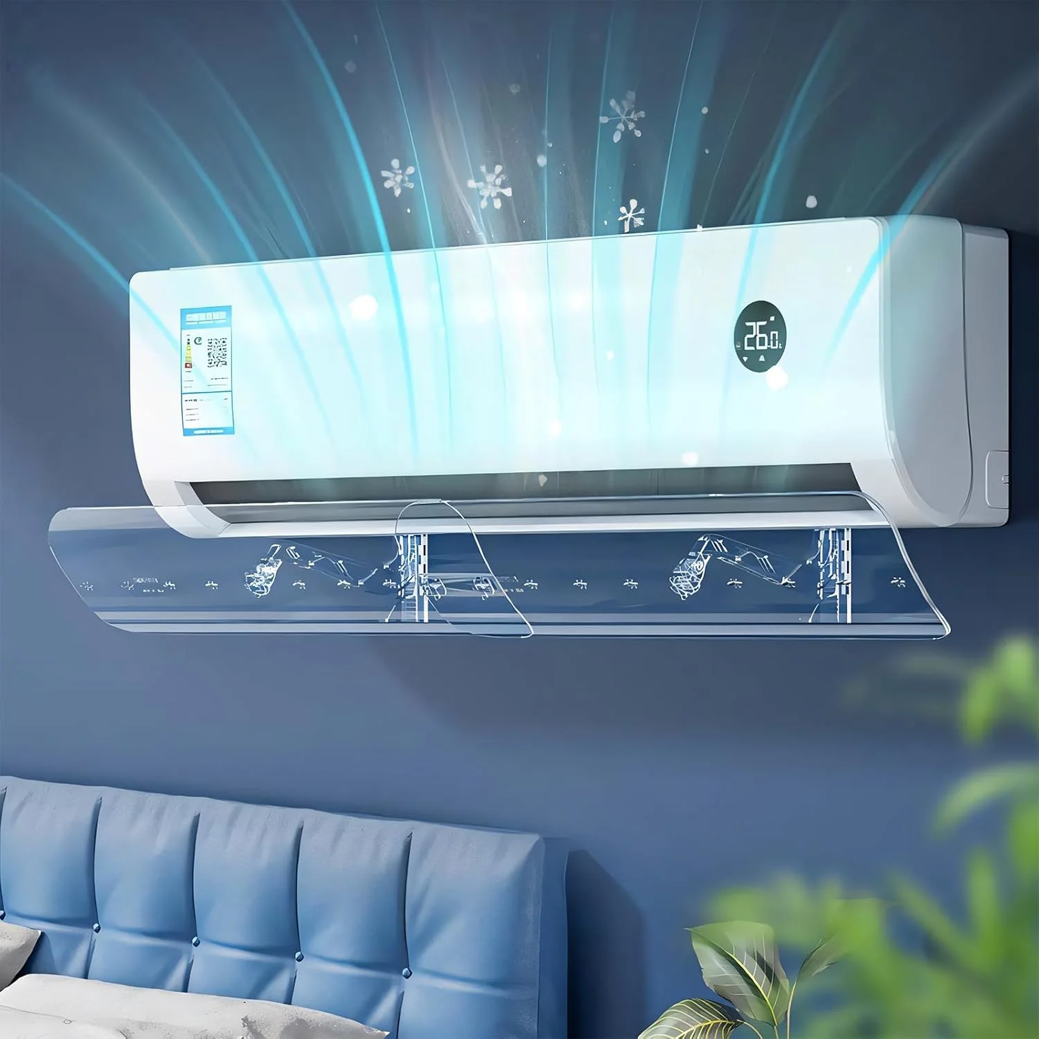 منحرف کننده کولر گازی اسپلیت هوژا، منحرف کننده جریان هوای کولر گازی مرکزی، بافل ضد باد تاشو و قابل تنظیم، محافظ باد جهانی هوای سرد، بافل توری خروجی هوا، ضد وزش مستقیم منحرف کننده کولر گازی اسپلیت هوژا، منحرف کننده جریان هوای کولر گازی مرکزی، بافل ضد باد تاشو و قابل تنظیم، محافظ باد جهانی هوای سرد، بافل توری خروجی هوا، ضد وزش مستقیم