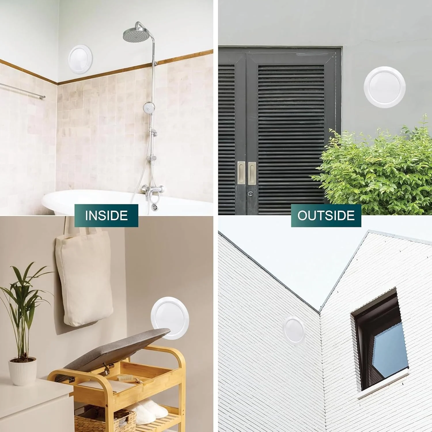 دریچه گرد قابل تنظیم 8 اینچی Gernie، پوشش ABS دیواری سقفی با توری محافظ، پخش کننده دریچه گرد سقفی لوور برای حمام، آشپزخانه، نصب دریچه زیر شیروانی، دفتر، خانه