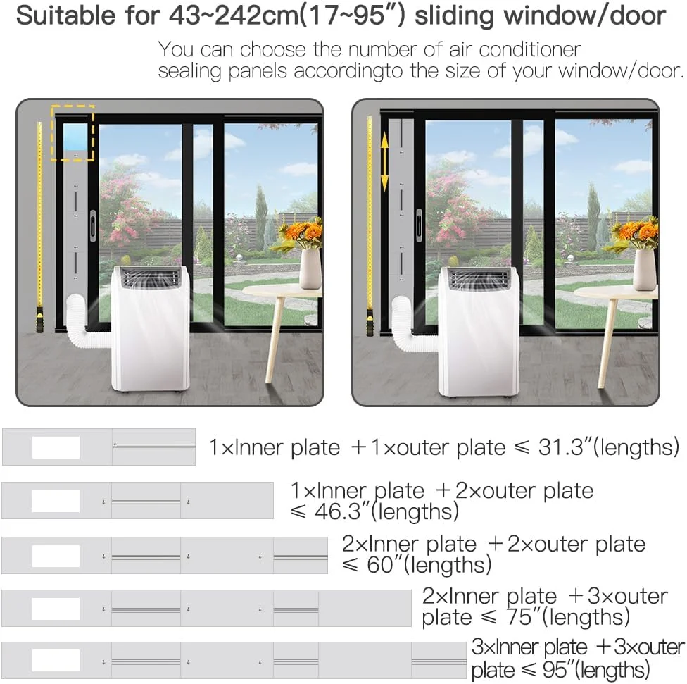 کیت دریچه درب کشویی کولر گازی قابل حمل Gulrear، صفحه آب بندی درب کشویی بالکن جهانی برای کولر گازی قابل حمل، حداکثر طول قابل تنظیم 228 سانتی متر برای کیت کولر گازی موبایل درب کشویی شلنگ اگزوز 5.9 اینچی کیت دریچه درب کشویی کولر گازی قابل حمل Gulrear، صفحه آب بندی درب کشویی بالکن جهانی برای کولر گازی قابل حمل، حداکثر طول قابل تنظیم 228 سانتی متر برای کیت کولر گازی موبایل درب کشویی شلنگ اگزوز 5.9 اینچی