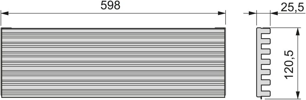 شبکه تهویه فر Emuca، آلومینیوم آنودایز شده INOX
