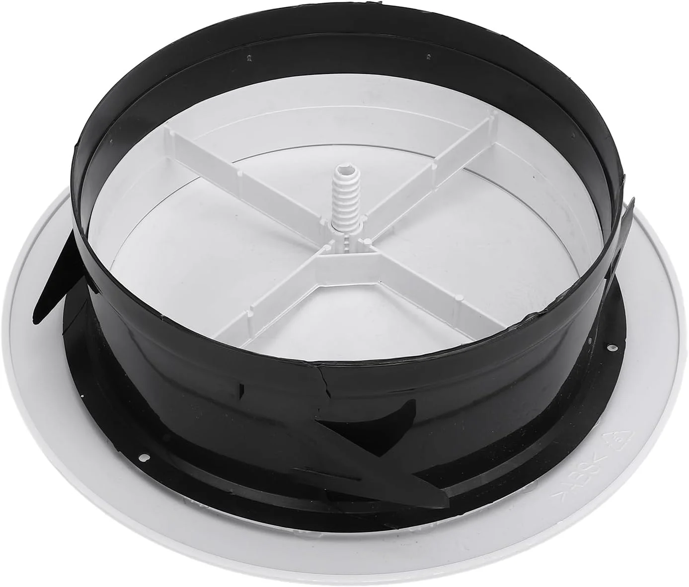 دریچه گرد قابل تنظیم 8 اینچی Gernie، پوشش ABS دیواری سقفی با توری محافظ، پخش کننده دریچه گرد سقفی لوور برای حمام، آشپزخانه، نصب دریچه زیر شیروانی، دفتر، خانه