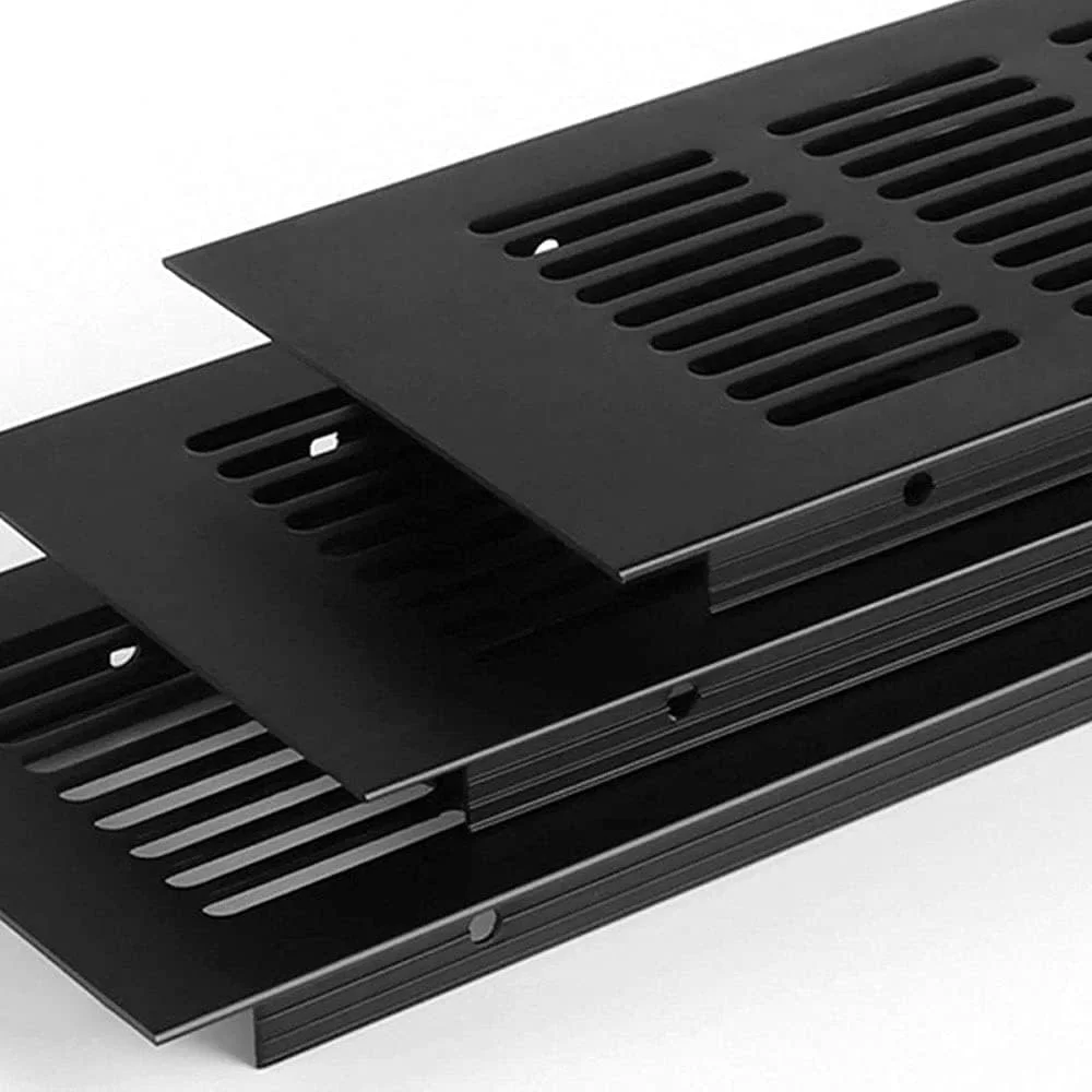 دریچه تهویه هوا Excefore، 2 عدد دریچه کابینت، دریچه یخچال، دریچه دیواری کرکره ای، مشکی، 80mm x 400mm دریچه تهویه هوا Excefore، 2 عدد دریچه کابینت، دریچه یخچال، دریچه دیواری کرکره ای، مشکی، 80mm x 400mm