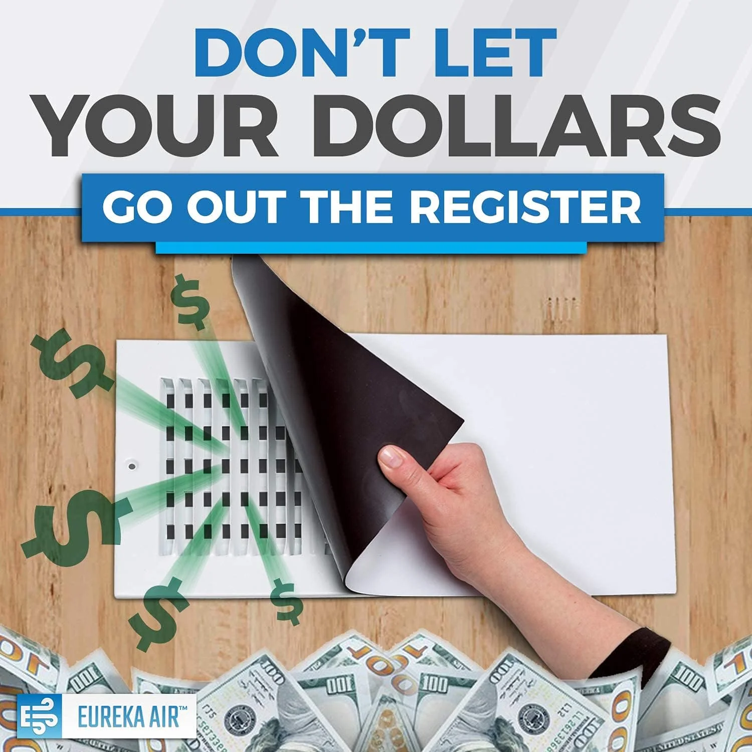 روکش دریچه مغناطیسی قوی یورکا ایر، بسته 3 عددی (8" X 15.5") مناسب برای دریچه های فولادی کف، دیوار و سقف، خانه و RV، HVAC و AC روکش دریچه مغناطیسی قوی یورکا ایر، بسته 3 عددی (8" X 15.5") مناسب برای دریچه های فولادی کف، دیوار و سقف، خانه و RV، HVAC و AC