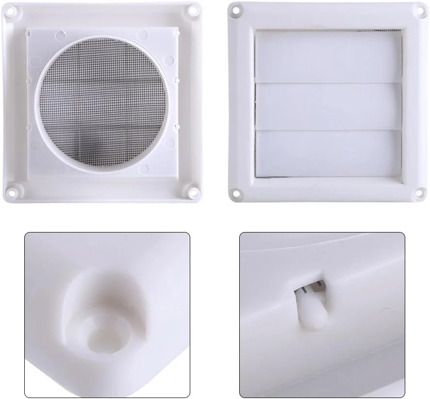 دریچه هواکش Excefore، دریچه تهویه فن دار Tech Drive، برای خانه، دفتر، حمام، توالت (15 سانتی متر)