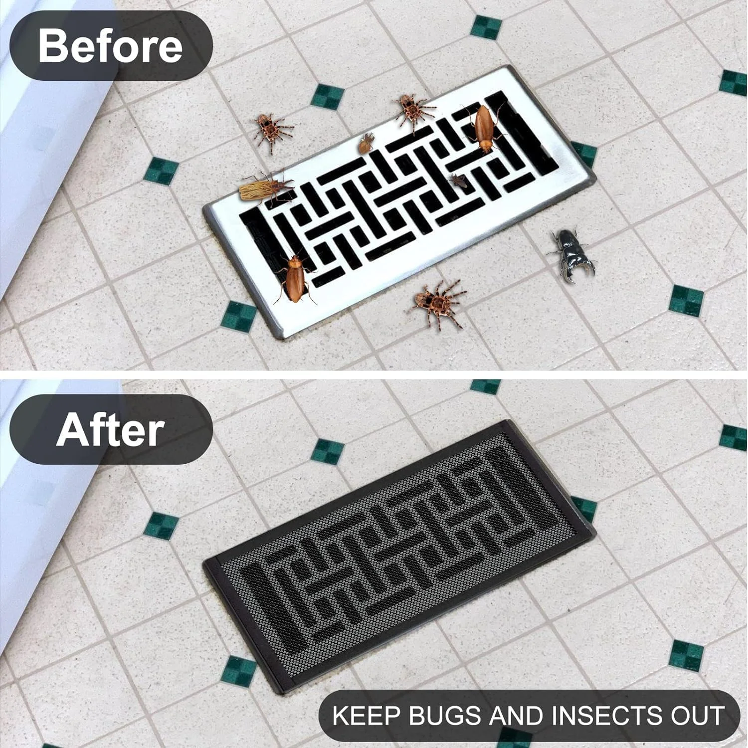 روکش دریچه مغناطیسی Excefore، روکش آهنربایی قوی تر برای دریچه های AC، روکش دریچه های کف، تزئینی، قابل برش، روکش دریچه هوای RV برای دریچه های رجیستر کف، روکش دریچه های هوا، ورق مغناطیسی (2 عدد، 15.7"x7.8")