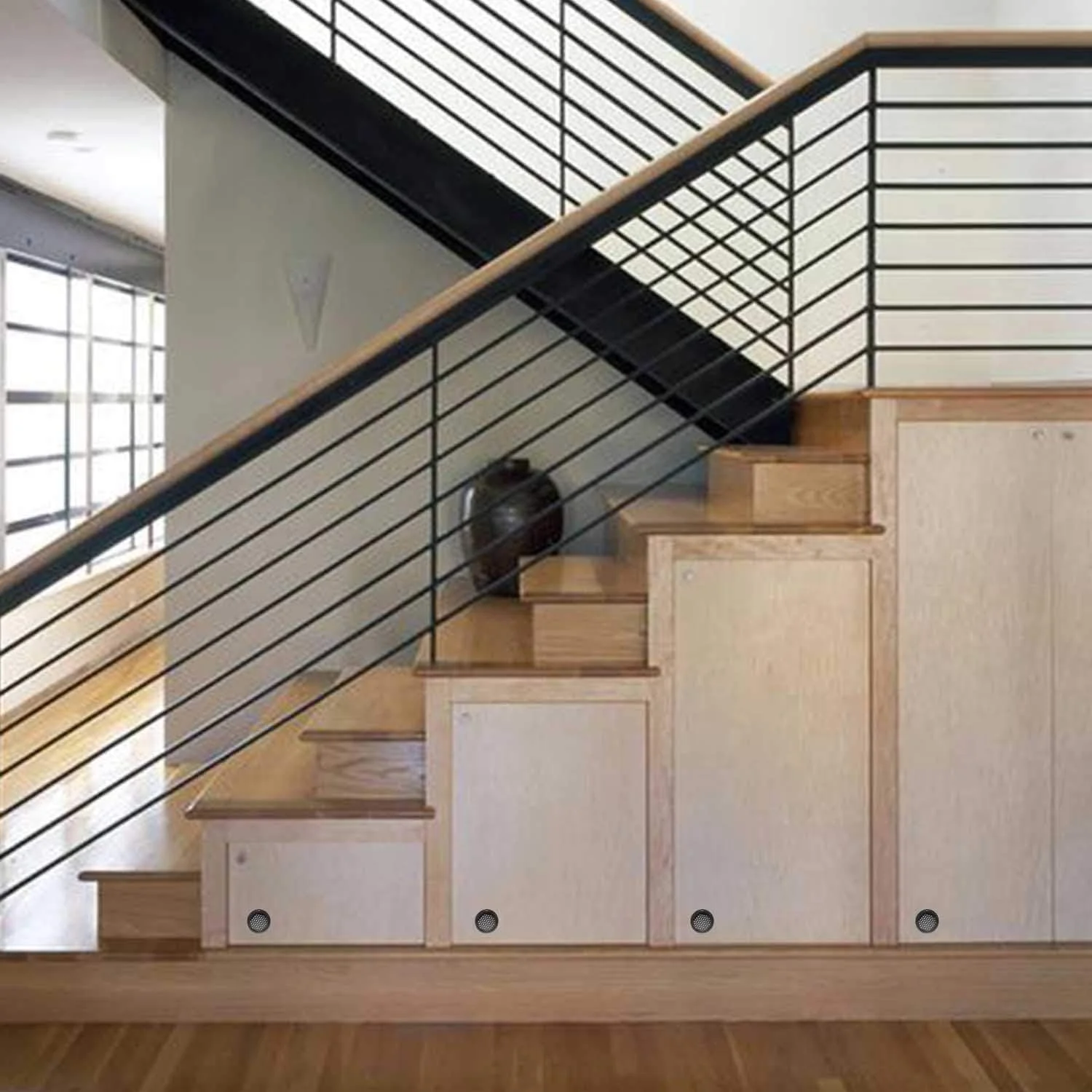 دریچه تهویه گرد Excefore، 6 عدد - دریچه های هوا 35 میلی متری استیل ضد زنگ، سوراخ تهویه گرد برای تهویه آشپزخانه، حمام، کمد، قفسه کتاب و جالباسی (مشکی)