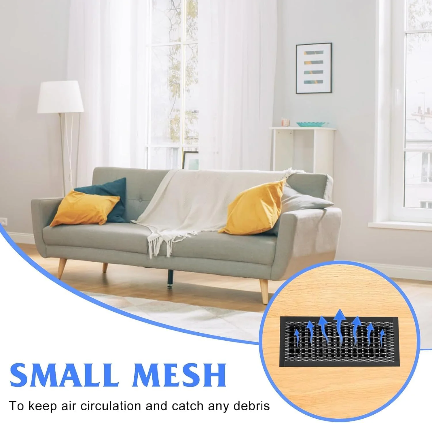 روکش دریچه مغناطیسی Excefore، روکش آهنربایی قوی تر برای دریچه های AC، روکش دریچه های کف، تزئینی، قابل برش، روکش دریچه هوای RV برای دریچه های رجیستر کف، روکش دریچه های هوا، ورق مغناطیسی (2 عدد، 15.7"x7.8")