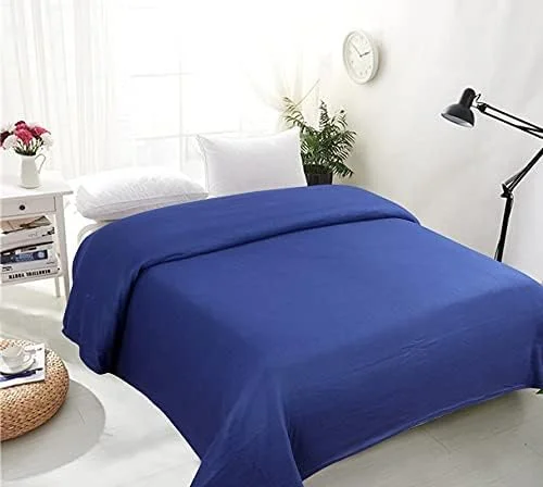 پتو پلار فلیس چهار فصل 300TC Home Stylish، سایز یک نفره 152x229 سانتی متر، آبی