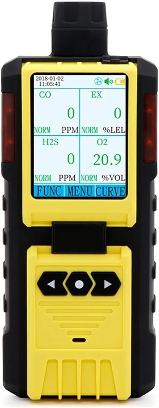 دستگاه تشخیص گاز قابل حمل HANZALA با صفحه نمایش کیفیت هوا، پمپ دار، ضد انفجار و دارای چهار روش هشدار