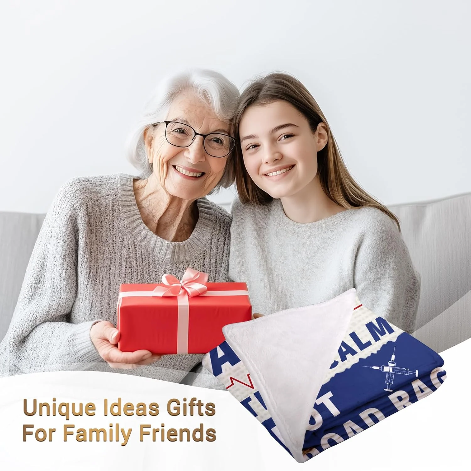 پتو طرح امدادگر Jekeno، هدیه ای مناسب برای خانم ها، آقایان، تکنسین های اورژانس، پرستاران، فارغ التحصیلان رشته پرستاری، تولد، ولنتاین، کریسمس، قدردانی، دکوراسیون منزل، مبل، تخت خواب، نرم، لطیف، پشمی، سایز 50"x60"