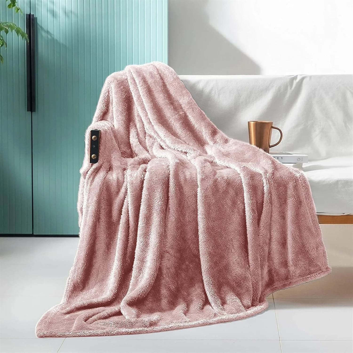 KRSIAXG Blankets Fluffy Blanket Bedspread Throw Blanket Couch Decorative Shag Plush Bed Cover Blanket Home