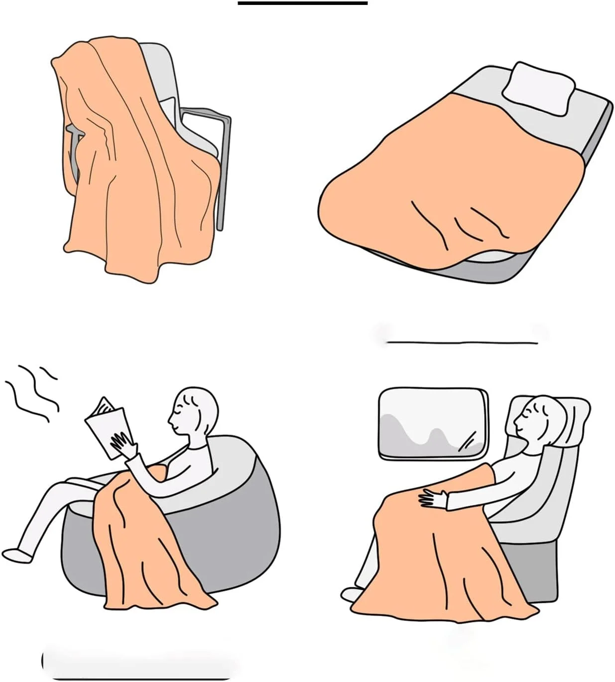 پتو KRSIAXG، پتوی نرم و سبک برای مبل و تخت خواب، 100% میکروفایبر مرجانی (Hortelé)