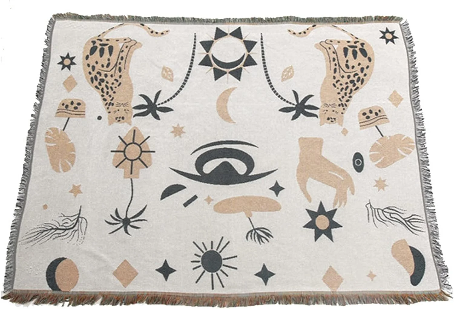 پتو KRSIAXG طرح پلنگی، روکش مبل، حوله مبل، کوسن مبل، پارچه ضد گرد و غبار تک نفره، پتو پیک نیک دو طرفه، پرده حیوانات