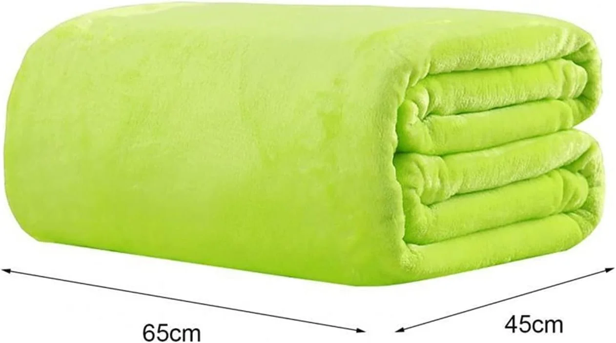 پتوهای KRSIAXG رنگ ثابت بادوام زمستانی نرم و گرم مستطیلی دو طرفه مناسب برای دفتر (Hortel)