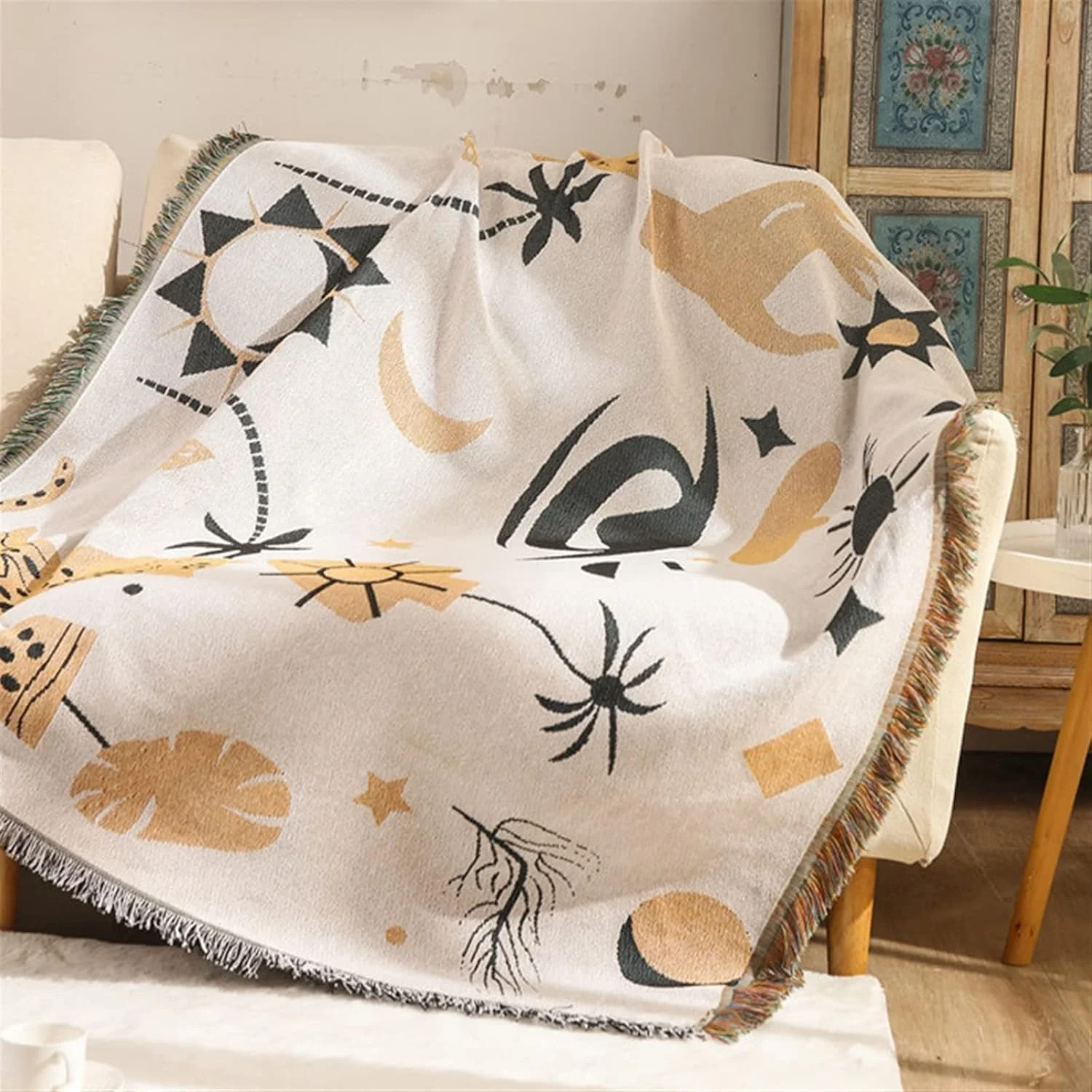 پتو KRSIAXG طرح پلنگی، روکش مبل، حوله مبل، کوسن مبل، پارچه ضد گرد و غبار تک نفره، پتو پیک نیک دو طرفه، پرده حیوانات