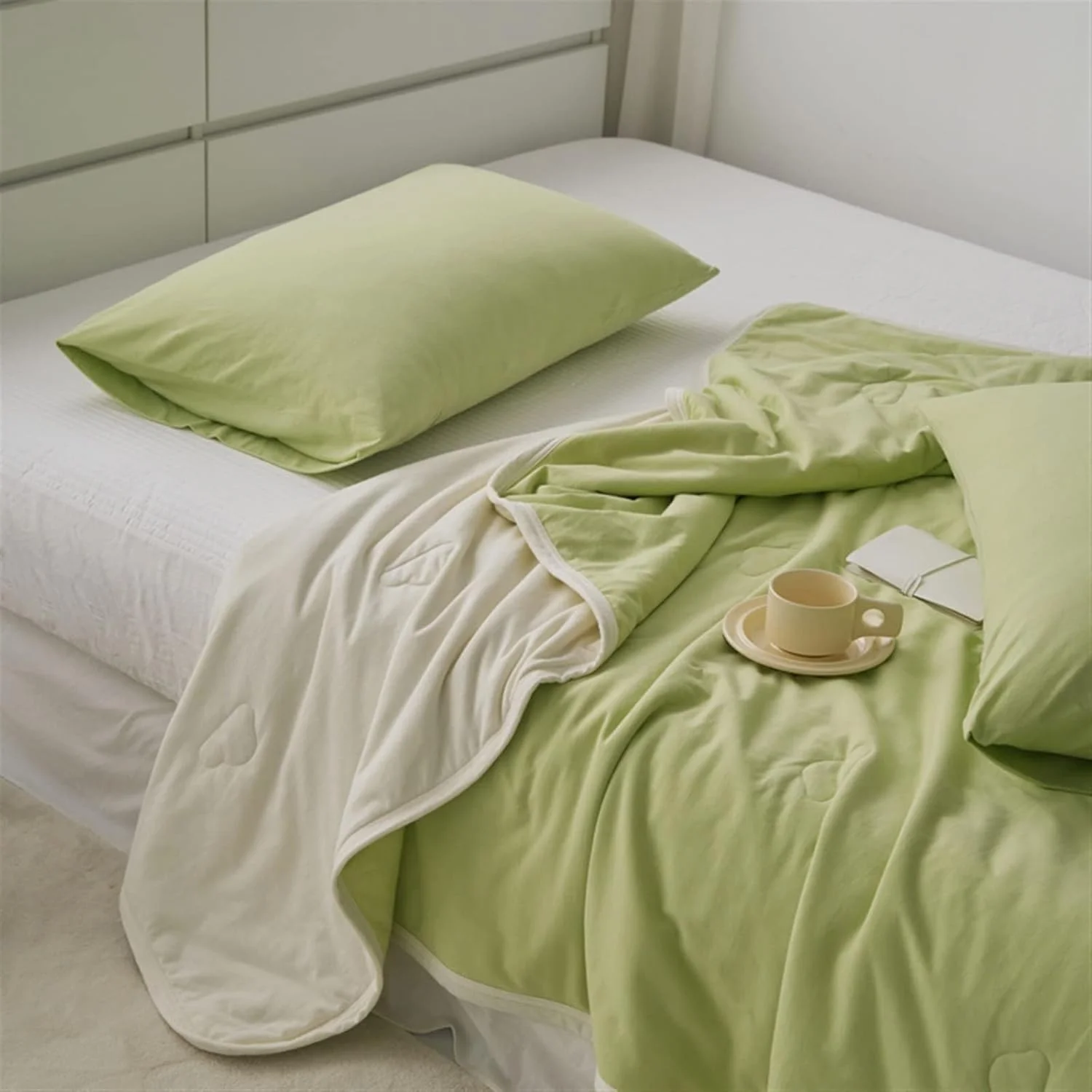 پتو KRSIAXG دو رو مخمل خواب دار، گرم، ملحفه تخت خواب مخمل مرجانی، پتو دو تکه، پتو مبل