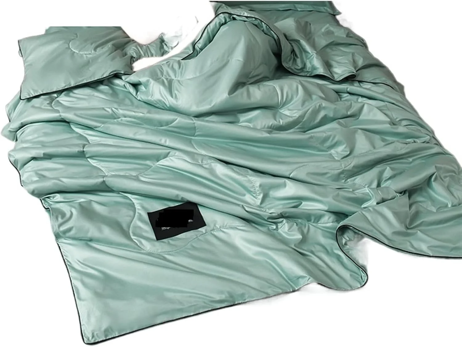 لحاف تابستانی KRSIAXG، لحاف نرم ابریشمی ساتن، لحاف دوزی شده، قابل شستشو در ماشین لباسشویی، لحاف خنک کننده هوا، رو تختی نازک