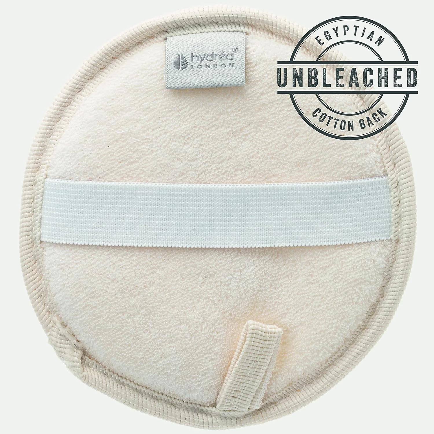 پد لوفا مصری ارگانیک Hydrea London، لایه بردار لوکس بدن، مراقبت طبیعی و با کیفیت از بدن برای حمام و دوش