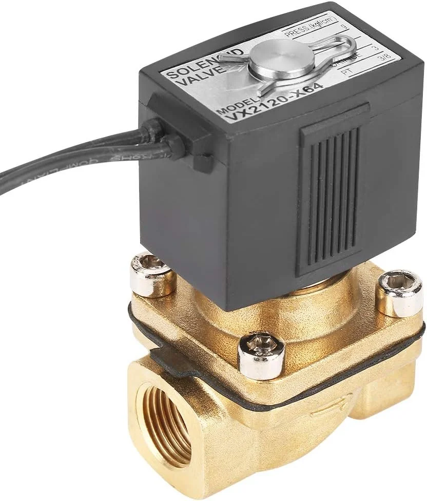 شیر برقی 3 راهه BEBALETY G1/4 اینچ، عملکرد مستقیم برنجی N/C KSD برای آب 0-0.9Mpa