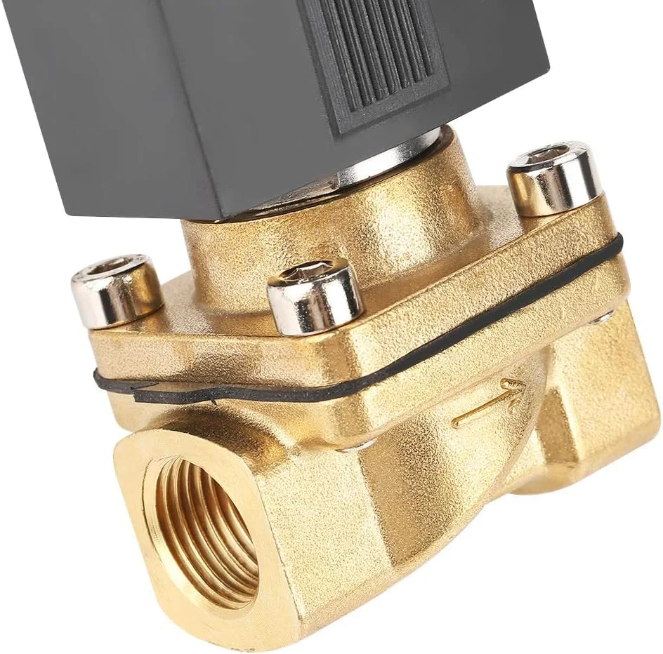 شیر برقی 3 راهه BEBALETY G1/4 اینچ، عملکرد مستقیم برنجی N/C KSD برای آب 0-0.9Mpa