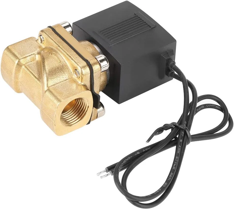 شیر برقی 3 راهه BEBALETY G1/4 اینچ، عملکرد مستقیم برنجی N/C KSD برای آب 0-0.9Mpa