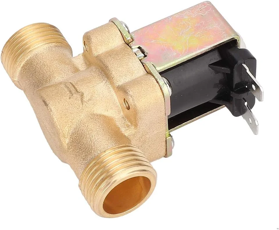 شیر برقی الکترومغناطیسی برنجی نرمال باز G1/2 اینچ، سوئیچ ورودی آب (DC12V)