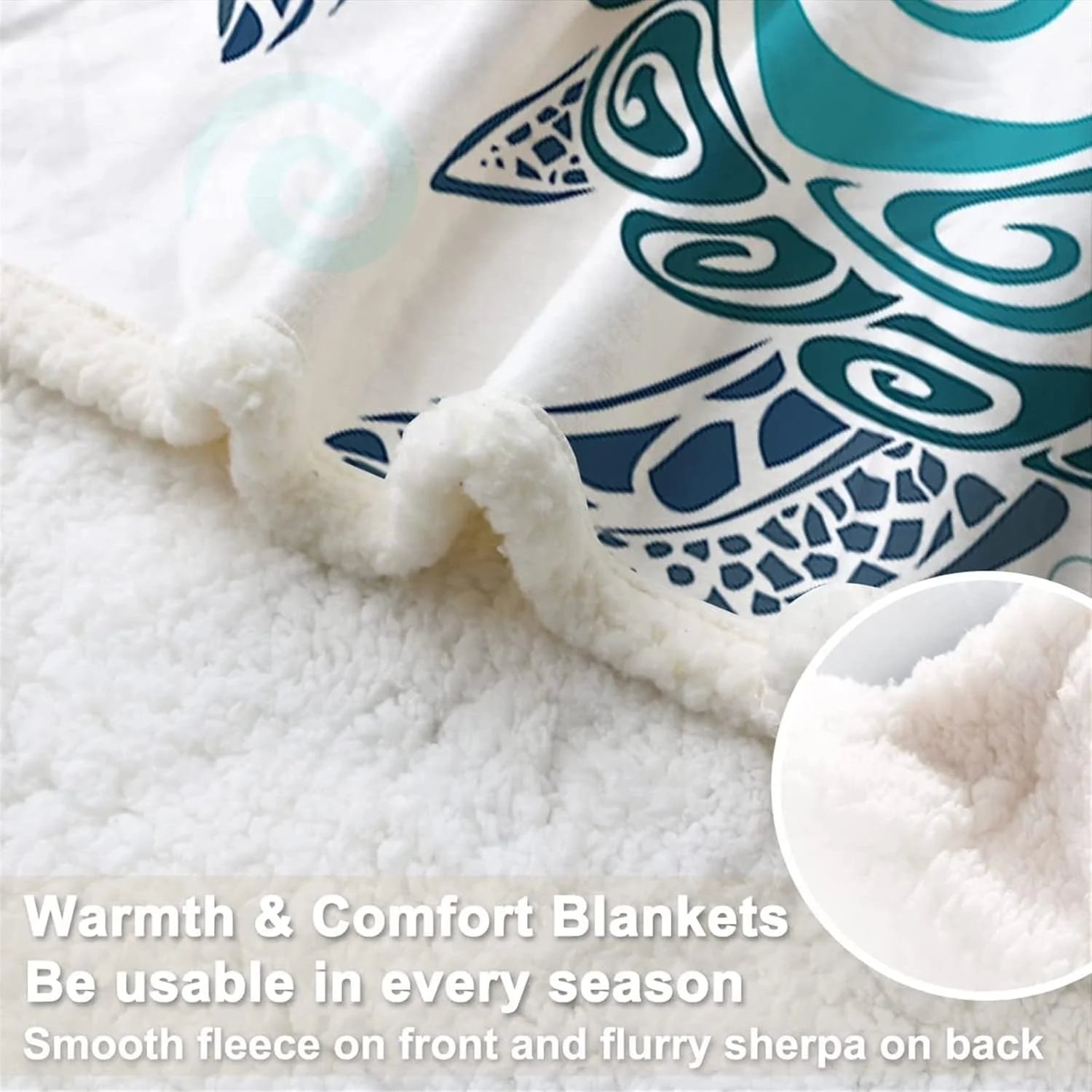 پتو لویی‌یو پتو لاک پشت دریایی، پتو پشمی نرم و لطیف طرح لاک پشت ساحلی مناسب برای مبل، کاناپه و تخت