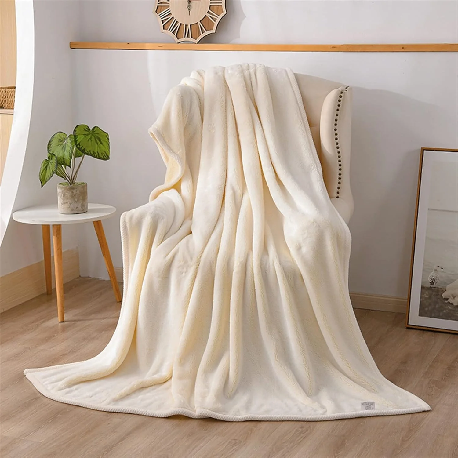 LOYOUYEO Blankets Super Warm Lamb Quilt Winter Blanket Double-sided Velvet Thickened Warm Autumn Blanket Striped Bed