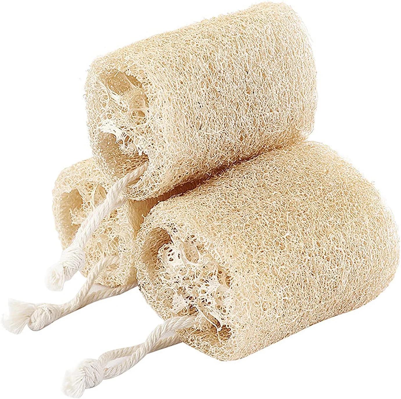 لیف اسفنجی طبیعی یافیگی مدل 3PCS، لایه بردار بدن، لایه بردار پایدار با حمام مصری، تمیز کننده، نه فقط پخش کننده صابون برای صورت و پشت، سازگار با محیط زیست