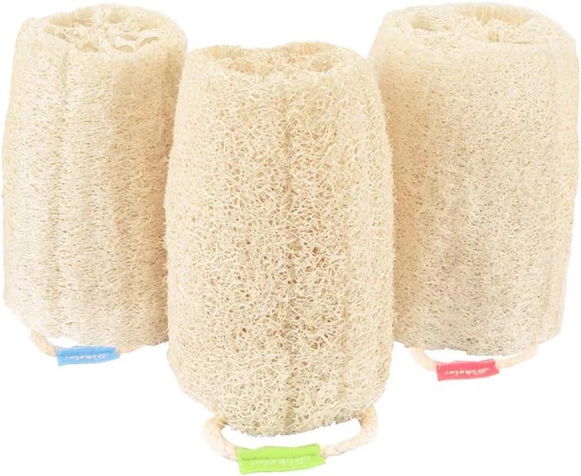 وکلای، بسته 3 عددی اسفنج لوفا طبیعی و ارگانیک، پاک کننده پوست، لایه بردار، مناسب حمام، اسپا، پف دوش بدن، اسکرابر، لوفا برای مراقبت روزانه از پوست
